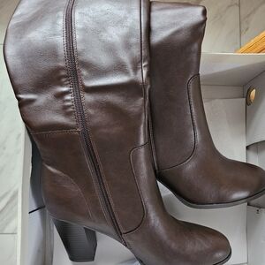 Style & Co Chocolate Brown Boots. Size 9.5 M. Knee High. Brand New